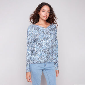0043 dreamyprintedlongslvv neckdropshouldertop 1