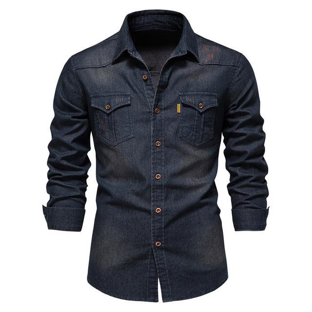 2023 spring fashion us size cotton long sleeve denim shirts men s casual solid color pocket.jpg 640x640 1 2023 spring fashion us size cotton long sleeve denim shirts men s casual solid color pocket.jpg 640x640 1
