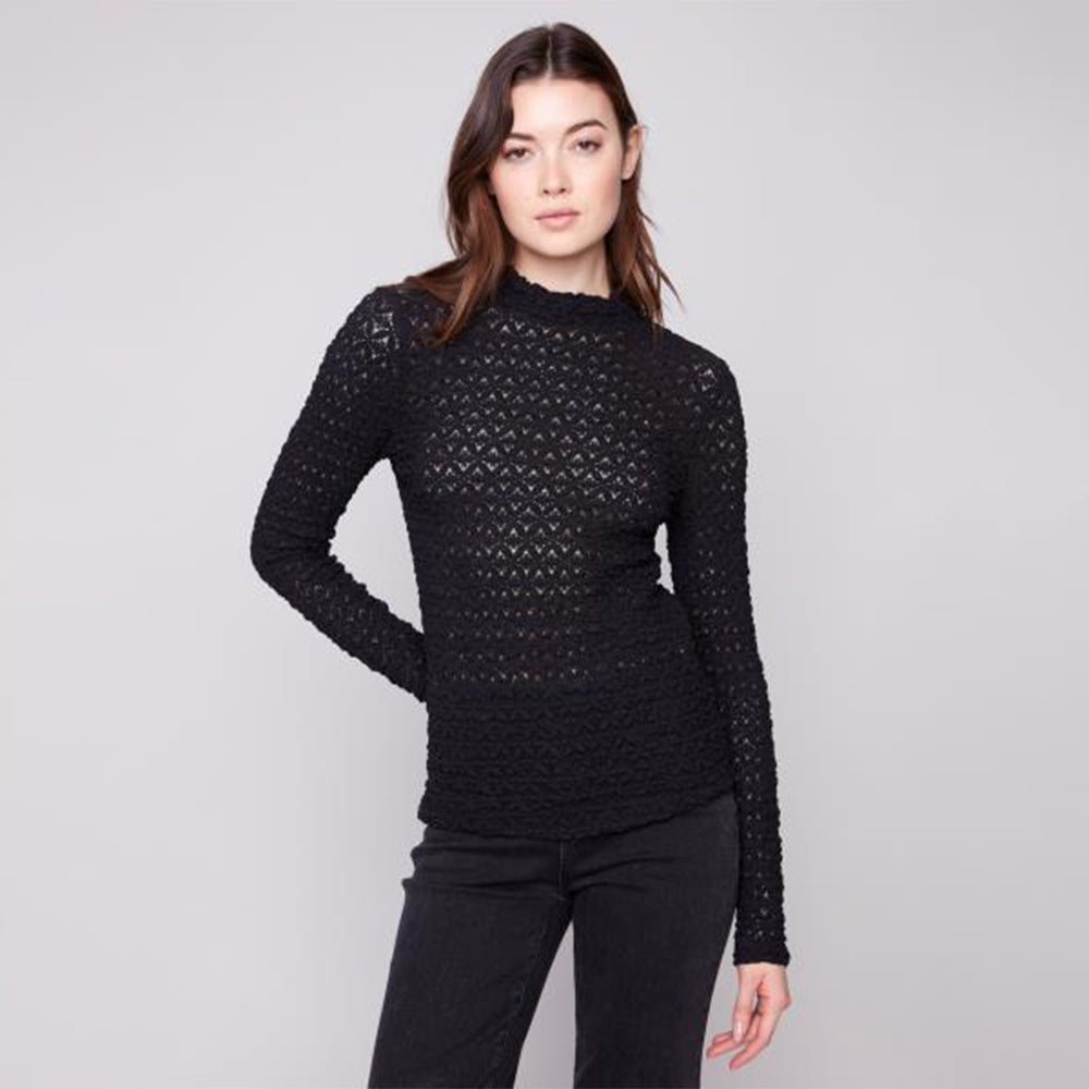 charliebblacklongsleeveknitlacemocknecktop charliebblacklongsleeveknitlacemocknecktop