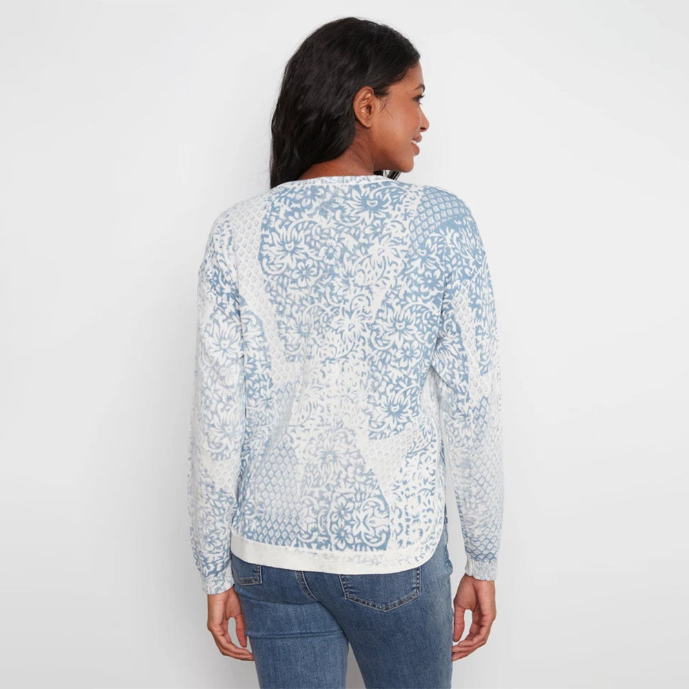 charliebdamasklongsleevecrewneckprintedonreversesweater1 charliebdamasklongsleevecrewneckprintedonreversesweater1