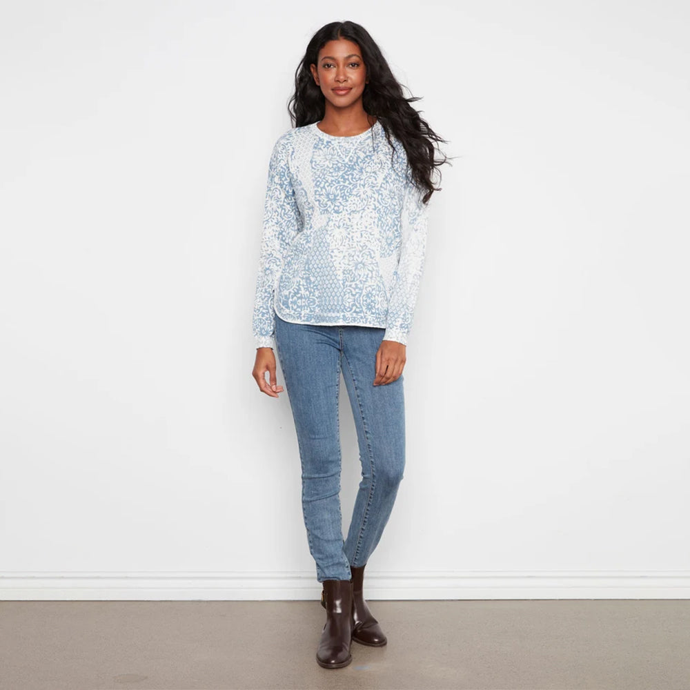 charliebdamasklongsleevecrewneckprintedonreversesweater3 charliebdamasklongsleevecrewneckprintedonreversesweater3