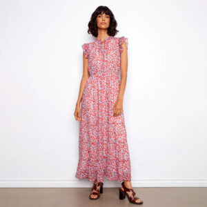 charliebdixieprintedchiffonsleevelessmaxidress 1