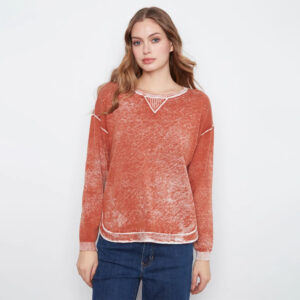 charliebgingerlongsleevecrewneckprintedonreversesweater