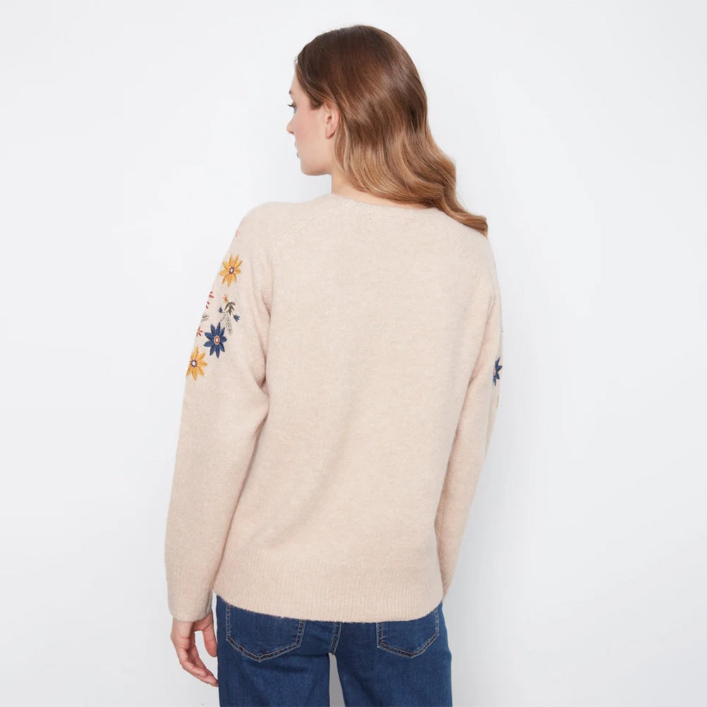 charliebh almondlongsleeveraglansweaterwithembroidery1 charliebh almondlongsleeveraglansweaterwithembroidery1