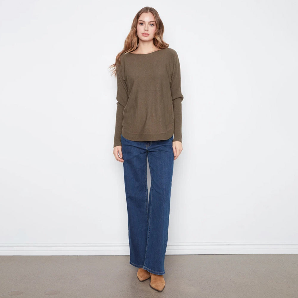 charliebh mosslongsleeveboatnecksweaterwithpocketsandeyeletsdetail3 charliebh mosslongsleeveboatnecksweaterwithpocketsandeyeletsdetail3