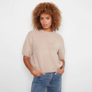 charliebheatherlatteelbowsleeveballoonshapesweater1