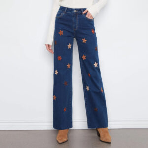 charliebindigowidelegstretchdenimpantswithalloversuedeflowerpatch
