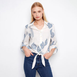 charliebjeanprintedcottongauzebuttonupblouse 1