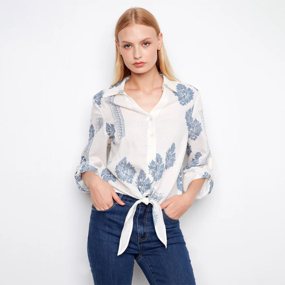 charliebjeanprintedcottongauzebuttonupblouse 1 charliebjeanprintedcottongauzebuttonupblouse 1
