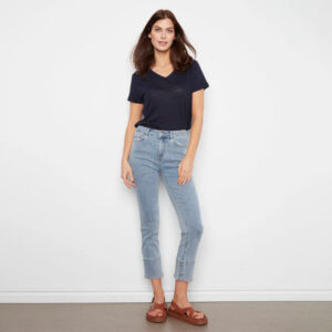 charliebliteblueslimlegstretchdenimpantwithblanketstitchhemcuff 1