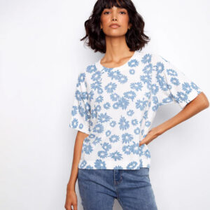 charliebpetalsreversibleprintedshortsleevecrewnecksweater 3