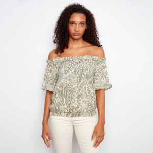 charliebprismaprintedshortsleeveoffshoulderblouse 2