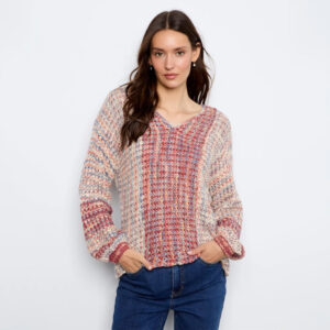 charliebrosebudlongsleevedropshoulderv necksweater1