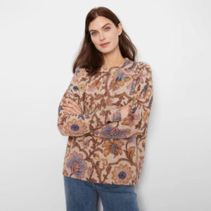 charliebsilhouettelongsleevedropshouldercrewneckprintedsweaterwithzipperdetail