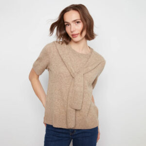 charliebtruffleshortsleevecrewnecksweaterwithcombinedsleeves