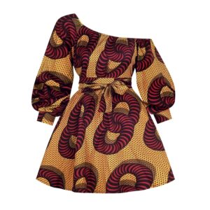 fashion women s summer sexy shoulder elastic printing african style oblique shoulder with belt fluffy loose 2.jpg q90 2