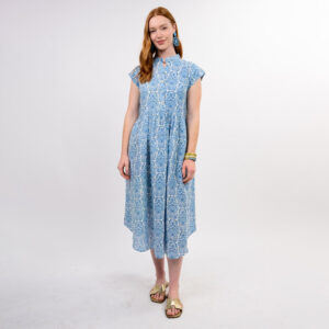 ijbluefloralblockprintmididress 3