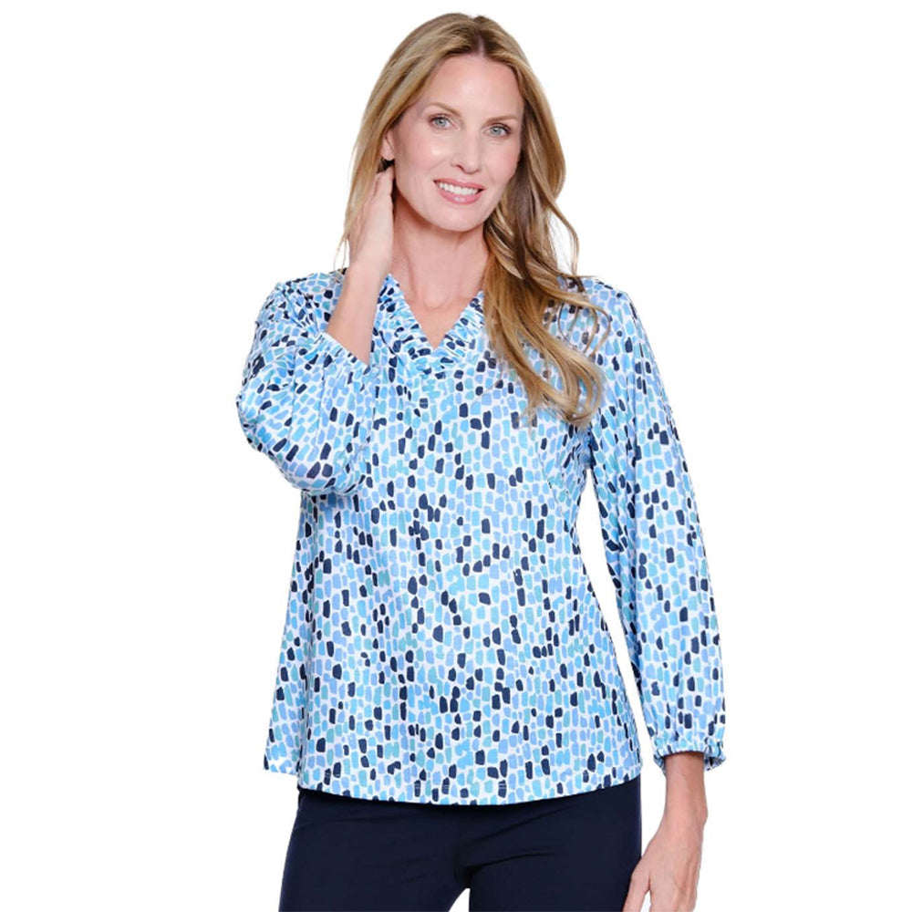multiplesmulti34sleeverufflevnecktop multiplesmulti34sleeverufflevnecktop