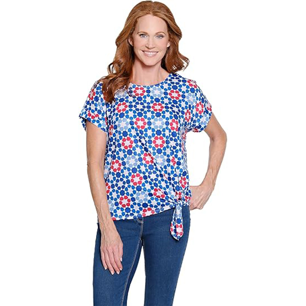 multiplesstarmulticuffedshortsleevedolmanscoopnecktiewaisttop multiplesstarmulticuffedshortsleevedolmanscoopnecktiewaisttop