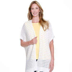 multipleswhitesleevelessopenfrontsweatercardigan