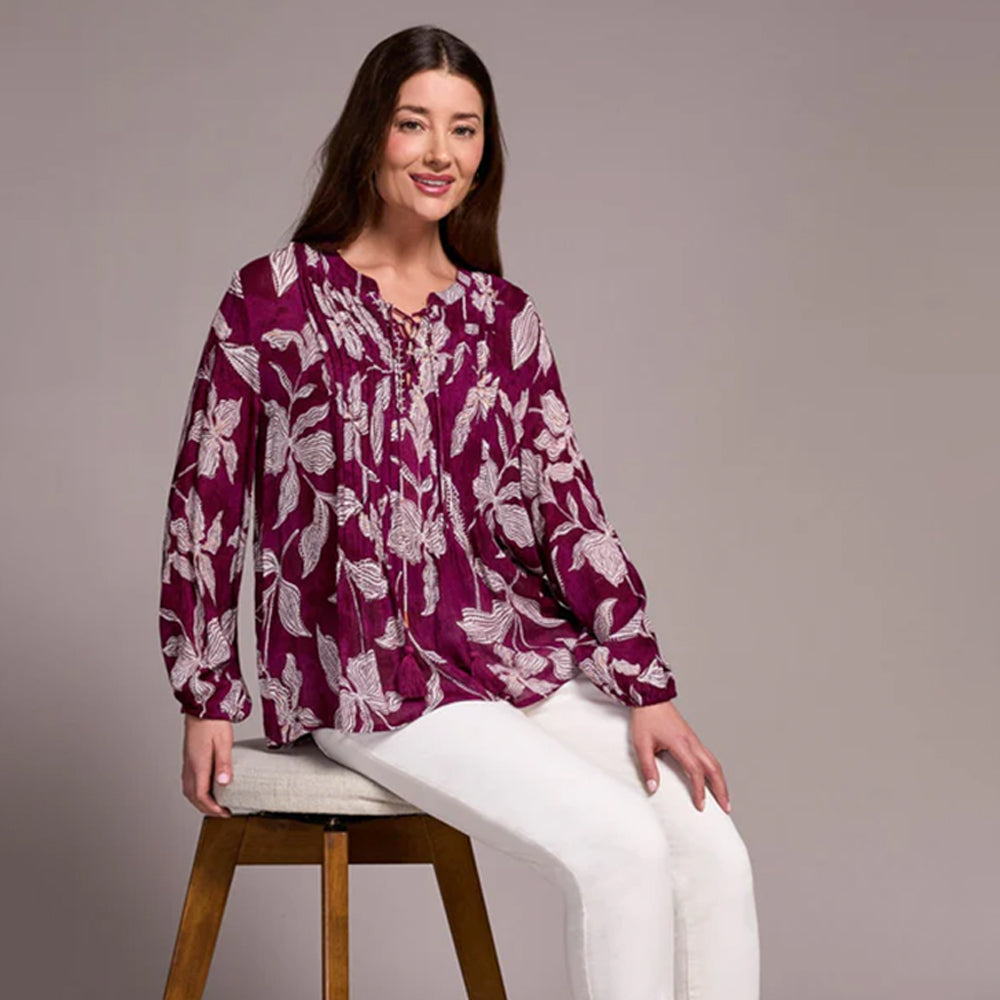 tribalclothingcoblousewpintuckandlaceup plumwine 3 tribalclothingcoblousewpintuckandlaceup plumwine 3