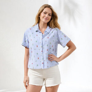 tribalclothingcocottonstripecactuscampshirt