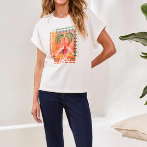 tribalclothingcocrewdolmansleevewithbeadeddetailplacementprintwhite