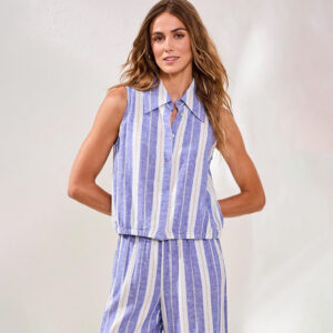 tribalclothingcohiddenplacketshirtwithelasticwaistmarina1