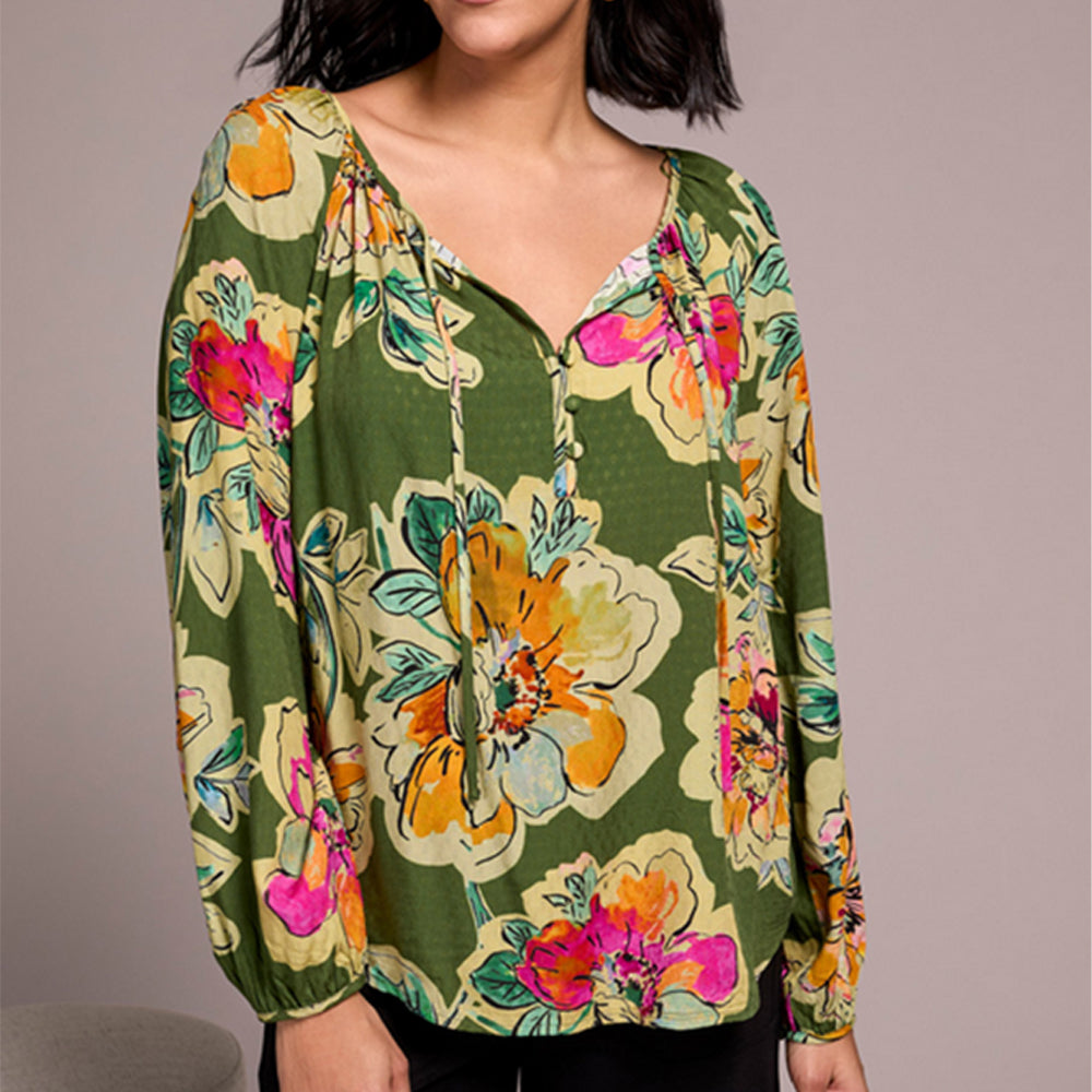 tribalclothingcolongsleeveblousewtie chive 4 tribalclothingcolongsleeveblousewtie chive 4