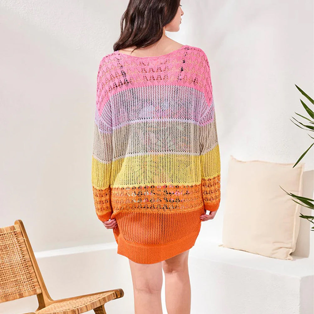 tribalclothingcolongsleevev neckombrestripecoverupdressfreesia2 tribalclothingcolongsleevev neckombrestripecoverupdressfreesia2