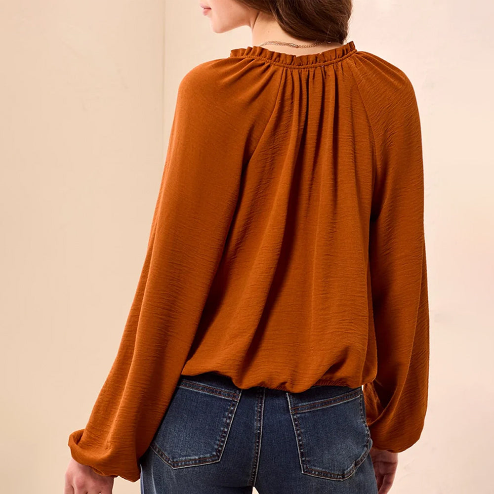 tribalclothingcoraglansleeveblousewithfrontknotrust1 tribalclothingcoraglansleeveblousewithfrontknotrust1