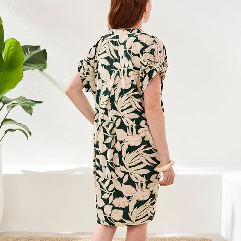 tribalclothingcorufflesleevenotchneckshiftdressrainforest2 tribalclothingcorufflesleevenotchneckshiftdressrainforest2