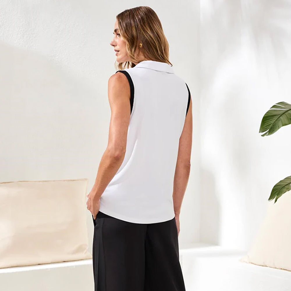 tribalclothingcosleevelessjohnnycollartopwhite1 tribalclothingcosleevelessjohnnycollartopwhite1