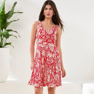 tribalclothingcosleevelessv neckdresssangria2