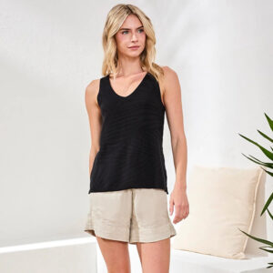 tribalclothingcosleevelessv necksweaterblack2